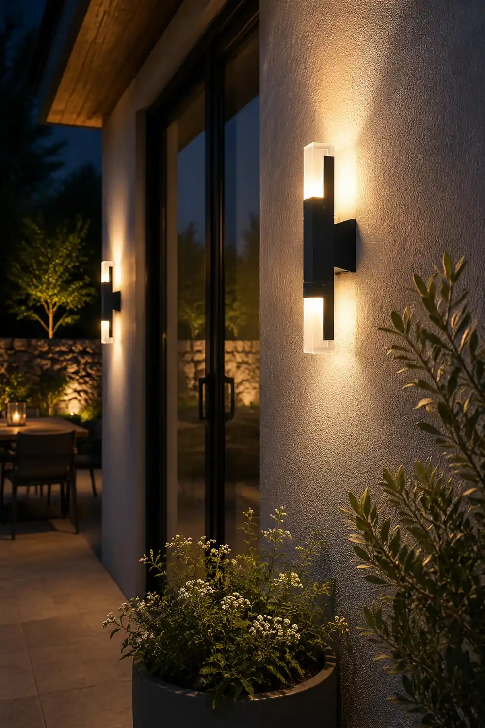 Square Up and Down Lighting LED Waterproof Modern Outdoor Wall Lights - Lumpaz