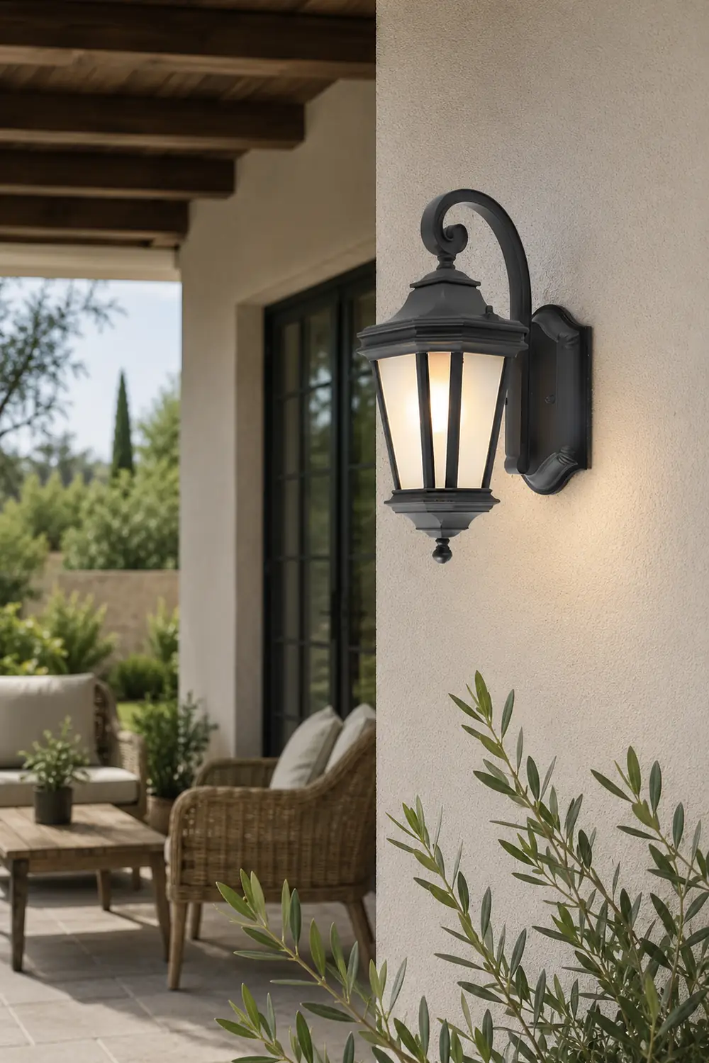 Minimalist Frosted Glass Waterproof European-Style Outdoor Wall Lamp - Lumpaz