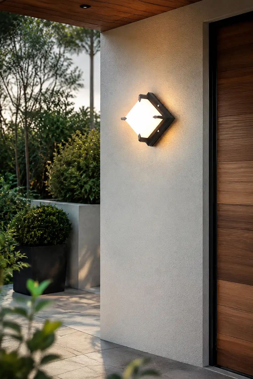 Modern Minimalist Outdoor Waterproof LED Wall Light for Patio Balcony Garden - Lumpaz