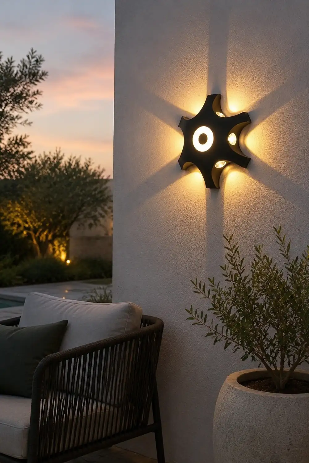 Flower Shaped LED Waterproof Nordic Wall Washer Lights Wall Sconces Lighting - Lumpaz