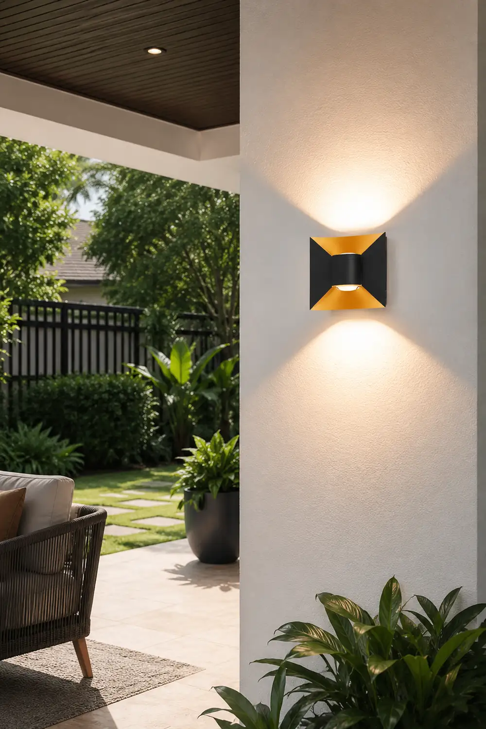 Square Up and Down Lights 6W LED Waterproof Modern Outdoor Sconces - Lumpaz