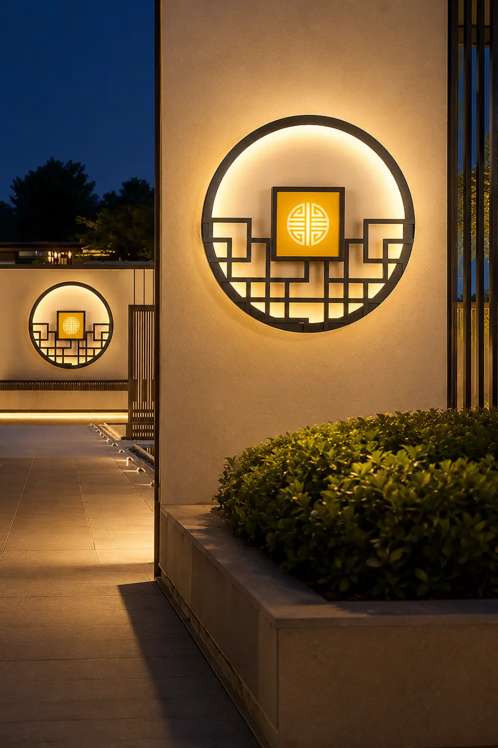 Asian Style Outdoor LED Landscape Decorative Lighting Wall Lamp for Villa Courtyard - Lumpaz