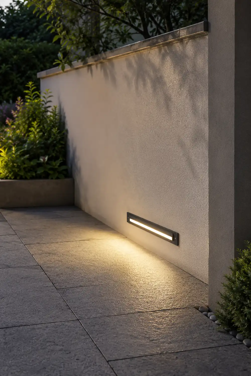 Long Strip Embedded Wall Light Corner Lights for Outdoor Garden Steps - Lumpaz