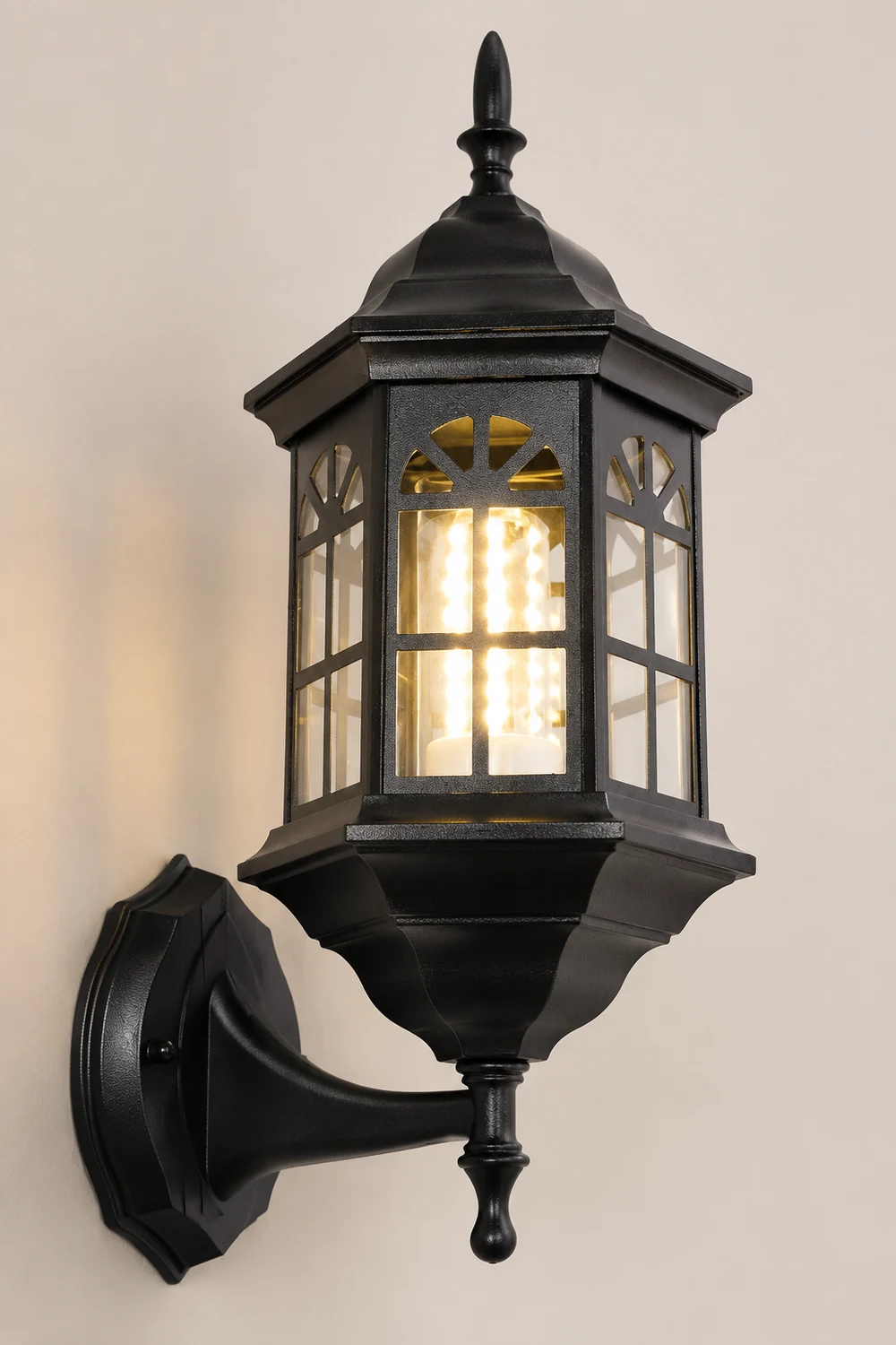 Waterproof LED Glass European-style Outdoor Wall Lamp Plug in Wall Sconce Lighting - Lumpaz
