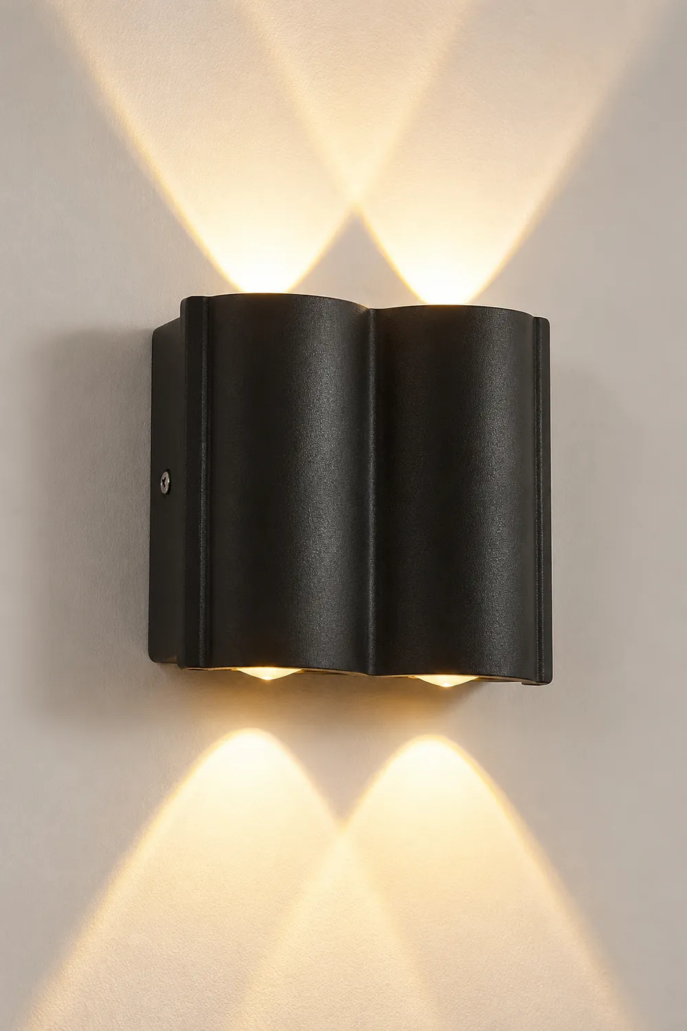 Creative Wave Arc Design Up and Down Lights LED Outdoor Wall Lights Wall Sconces Waterproof - Lumpaz