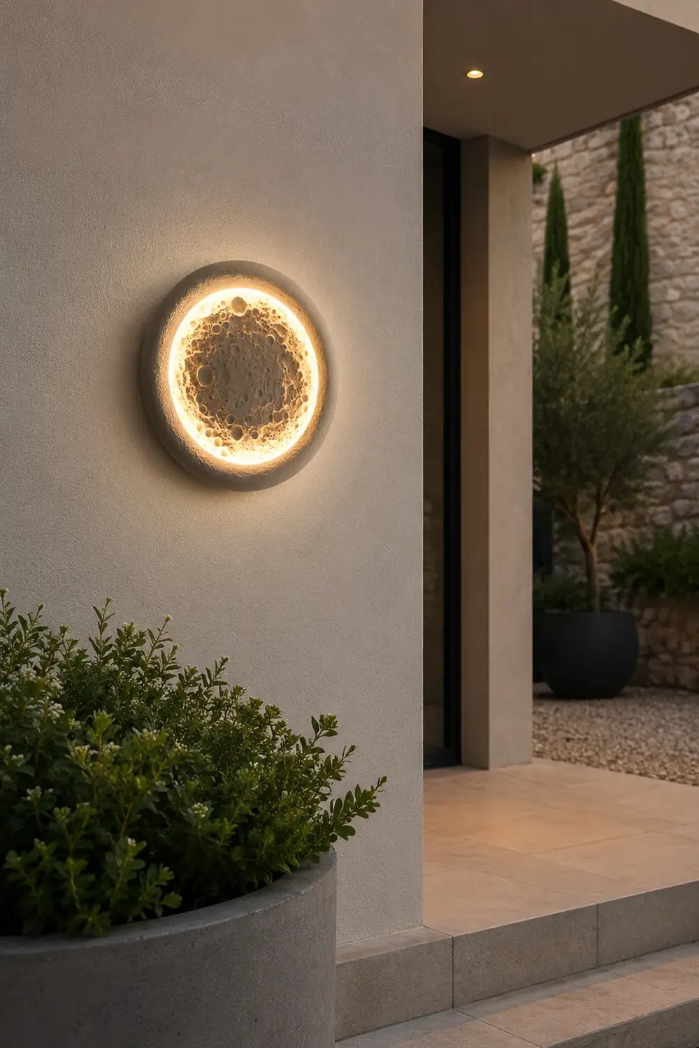 Moon Craters Design LED Waterproof Modern Outdoor Wall Lamp Exterior Lights - Lumpaz