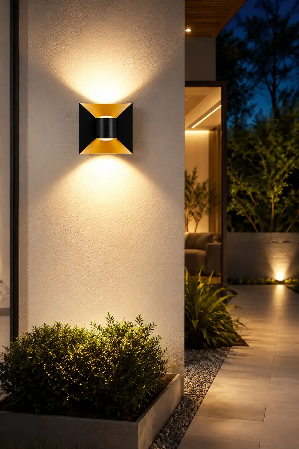 Square Up and Down Lights 6W LED Waterproof Modern Outdoor Sconces - Lumpaz