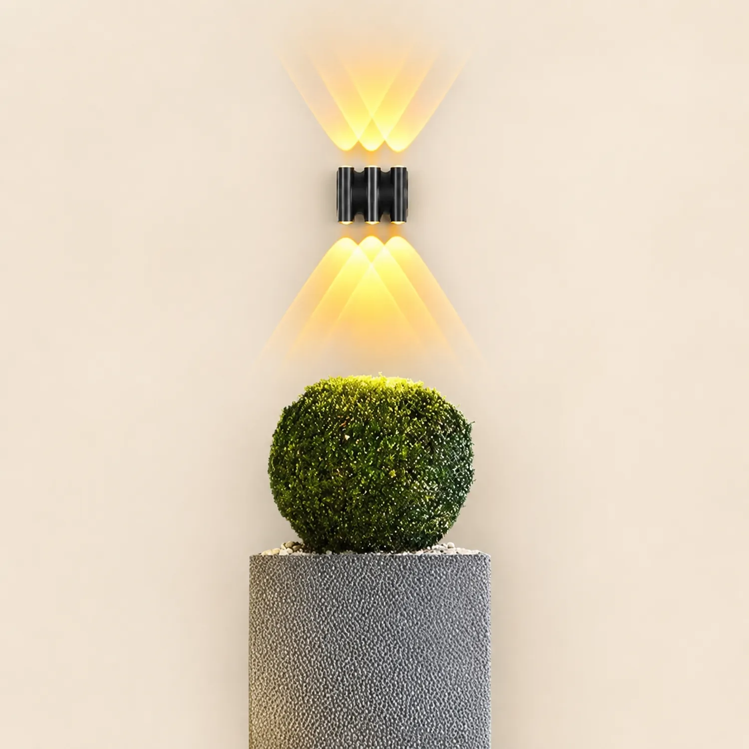 Up and Down Light LED Waterproof Black Modern Wall Washer Light Wall Lamp - Lumpaz