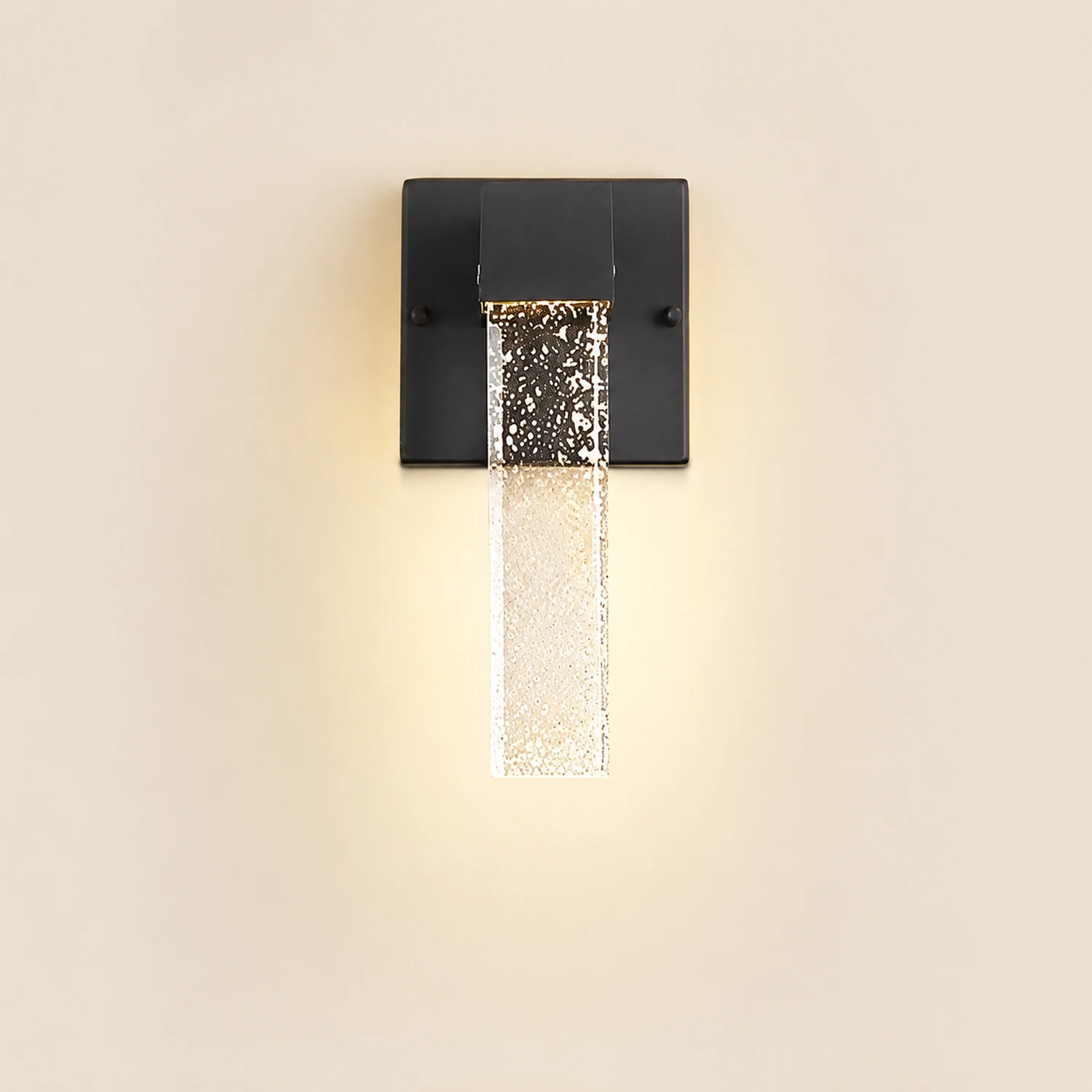 Waterproof LED 10W Crystal Black Modern Outdoor Wall Lamp Exterior Lights - Lumpaz