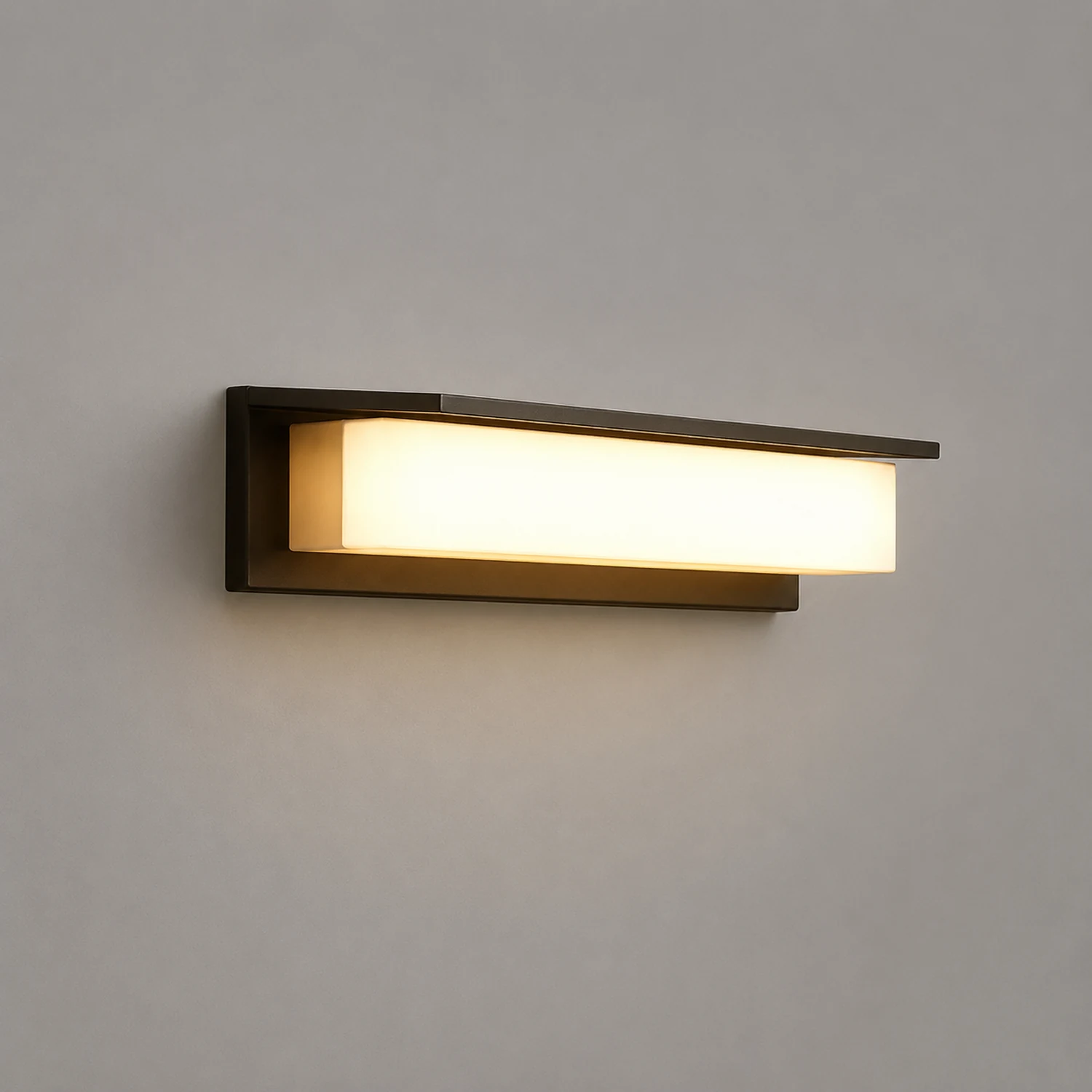 Minimalist Rectangular Waterproof LED Modern Solar Wall Lamp Exterior Lights - Lumpaz