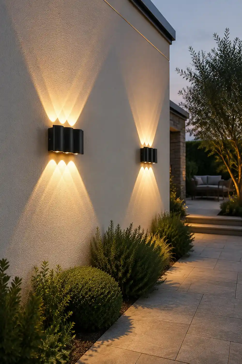 Creative Wave Arc Design Up and Down Lights LED Outdoor Wall Lights Wall Sconces Waterproof - Lumpaz