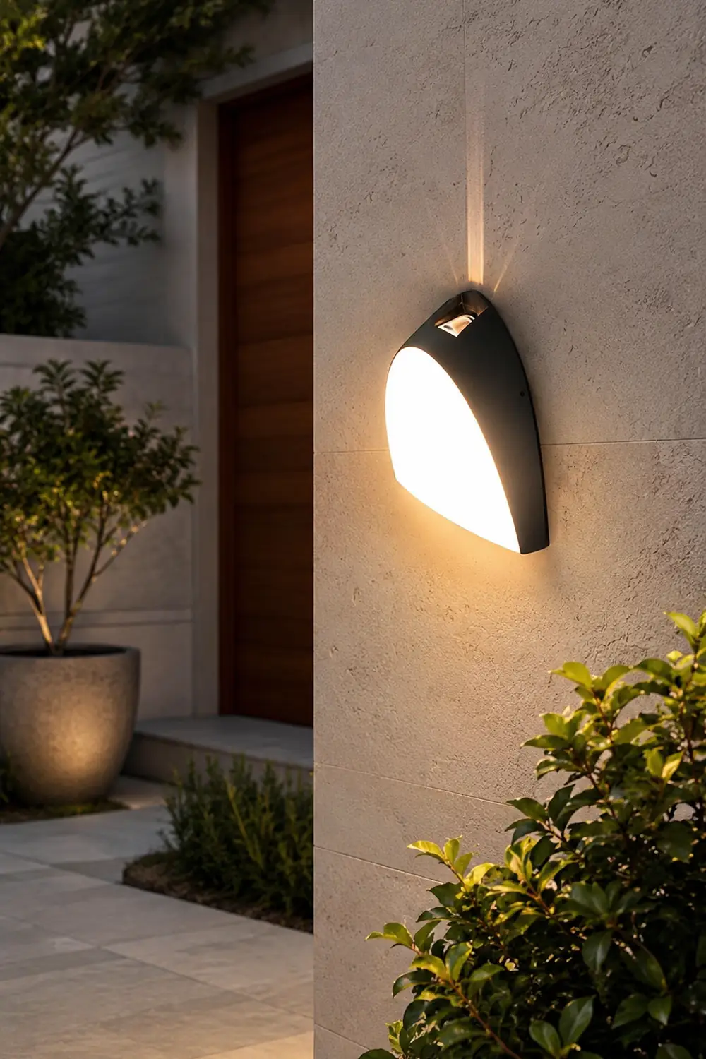 Creative LED Waterproof Aluminum Black Modern Outdoor Wall Sconce Lighting - Lumpaz