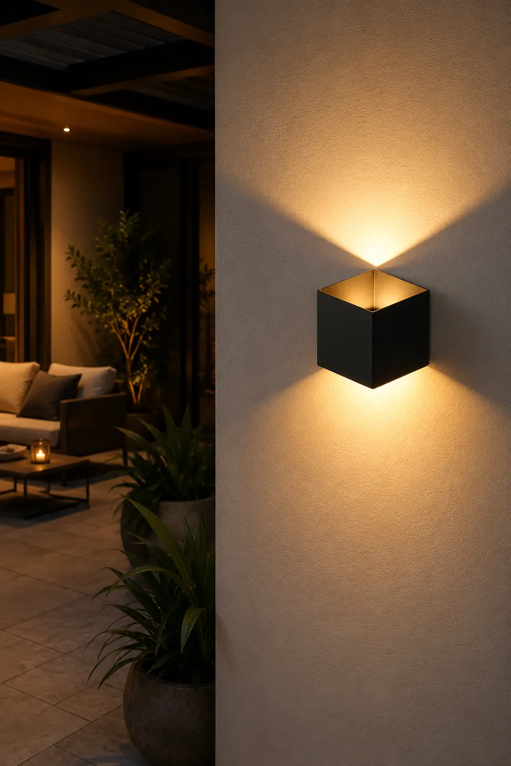 Square Waterproof up and down Lighting LED Modern Outdoor Wall Lights - Lumpaz