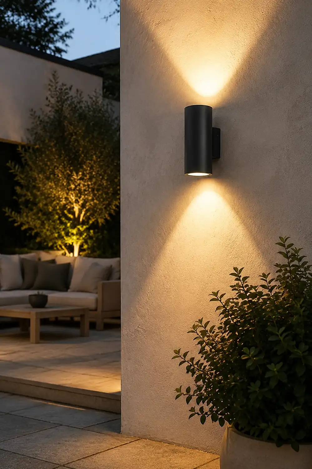 Round up and down Lighting LED Waterproof Modern Outdoor Wall Lights - Lumpaz
