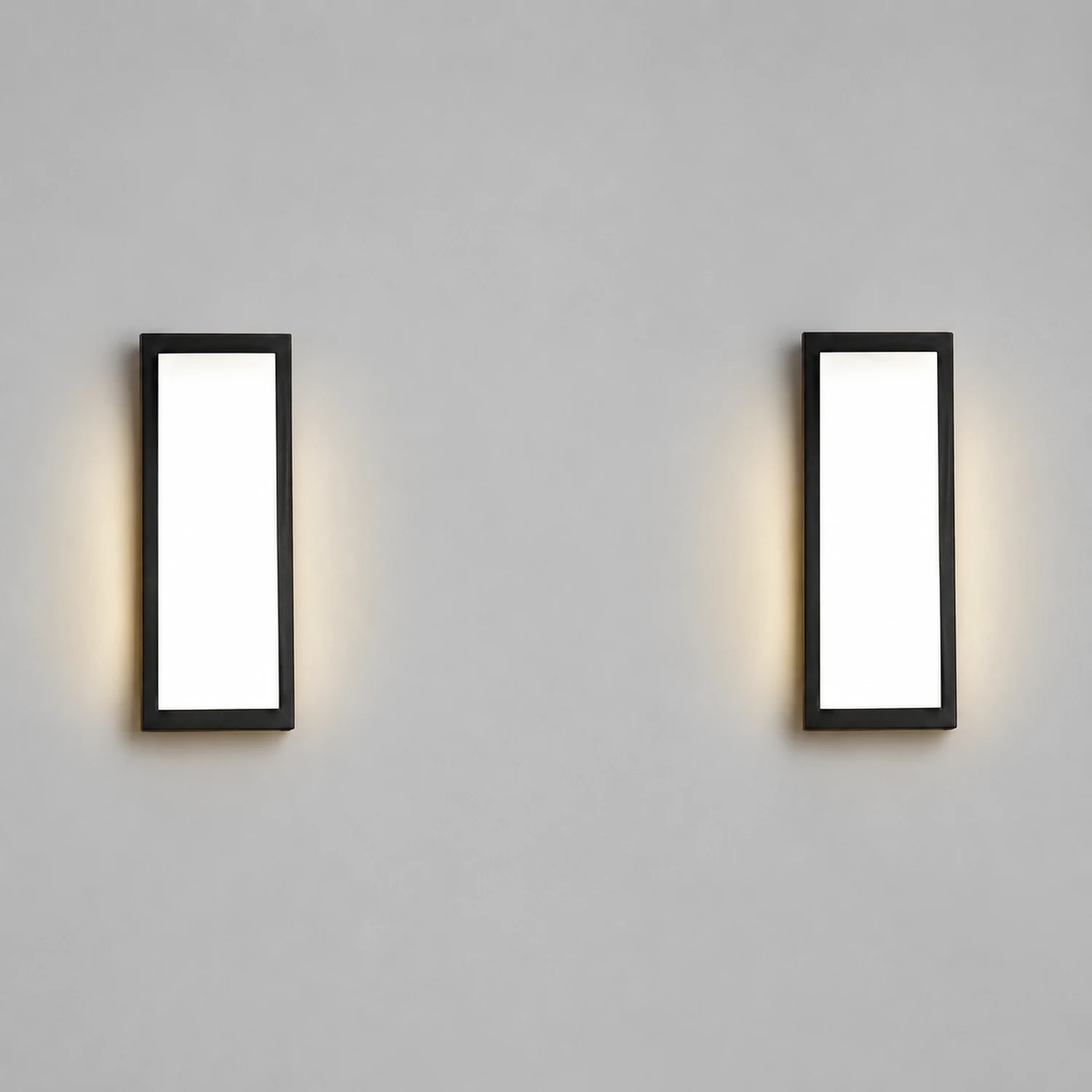 Rectangular LED Waterproof Black Modern Outdoor Exterior Light Wall Lamp - Lumpaz