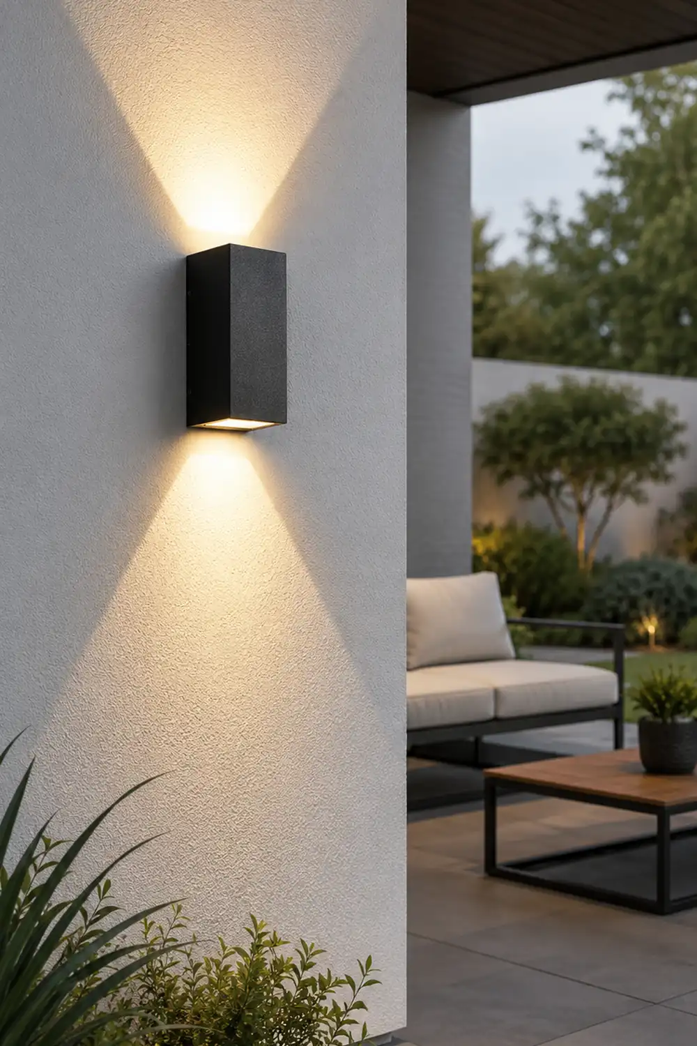 Two Light Effect Optional Waterproof LED Wall Light for Outdoor Villa Courtyard - Lumpaz