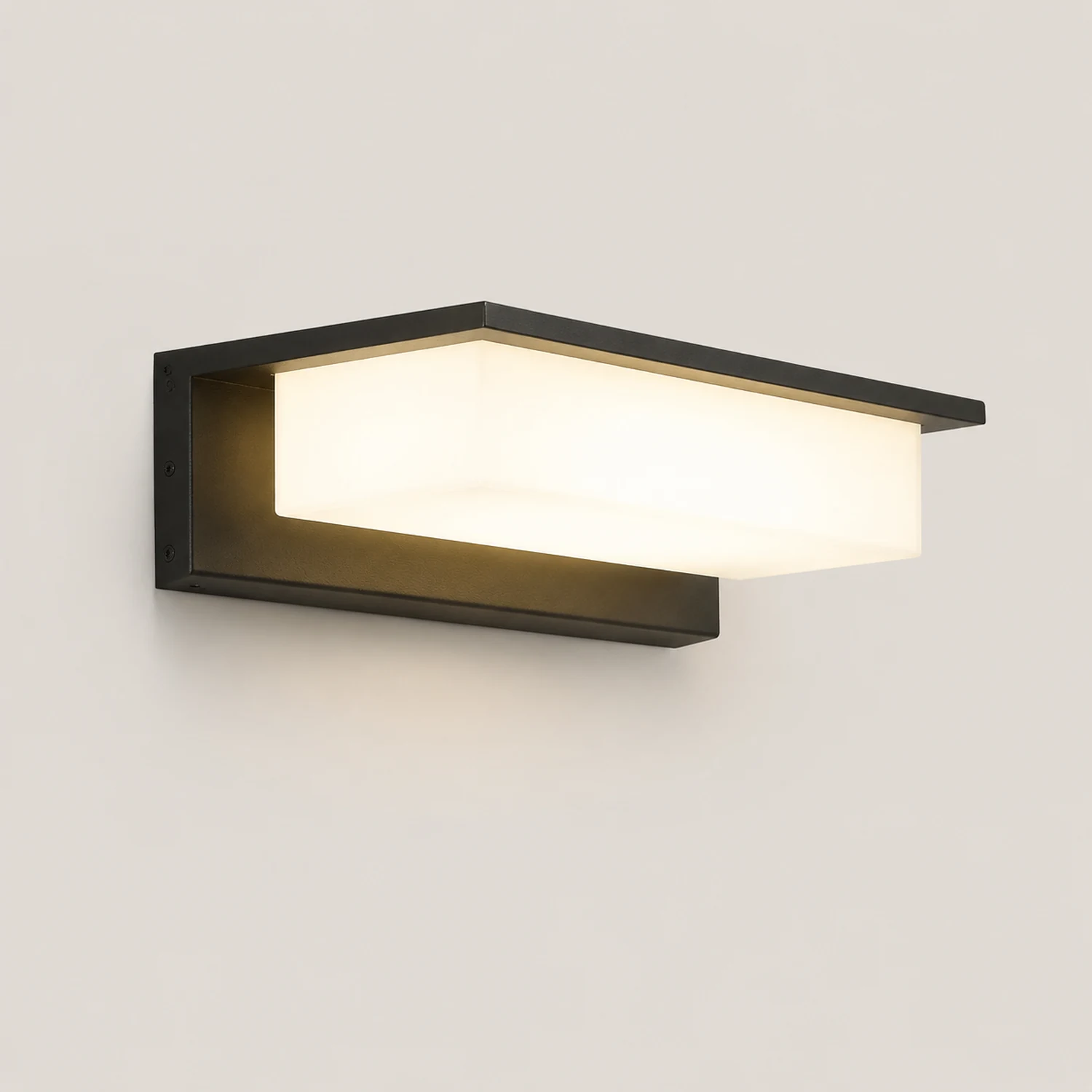 Minimalist Rectangular Waterproof LED Modern Solar Wall Lamp Exterior Lights - Lumpaz