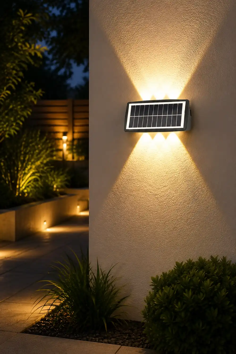 Rectangular Up and Down Lights LED Waterproof Black Modern Wall Lamp - Lumpaz