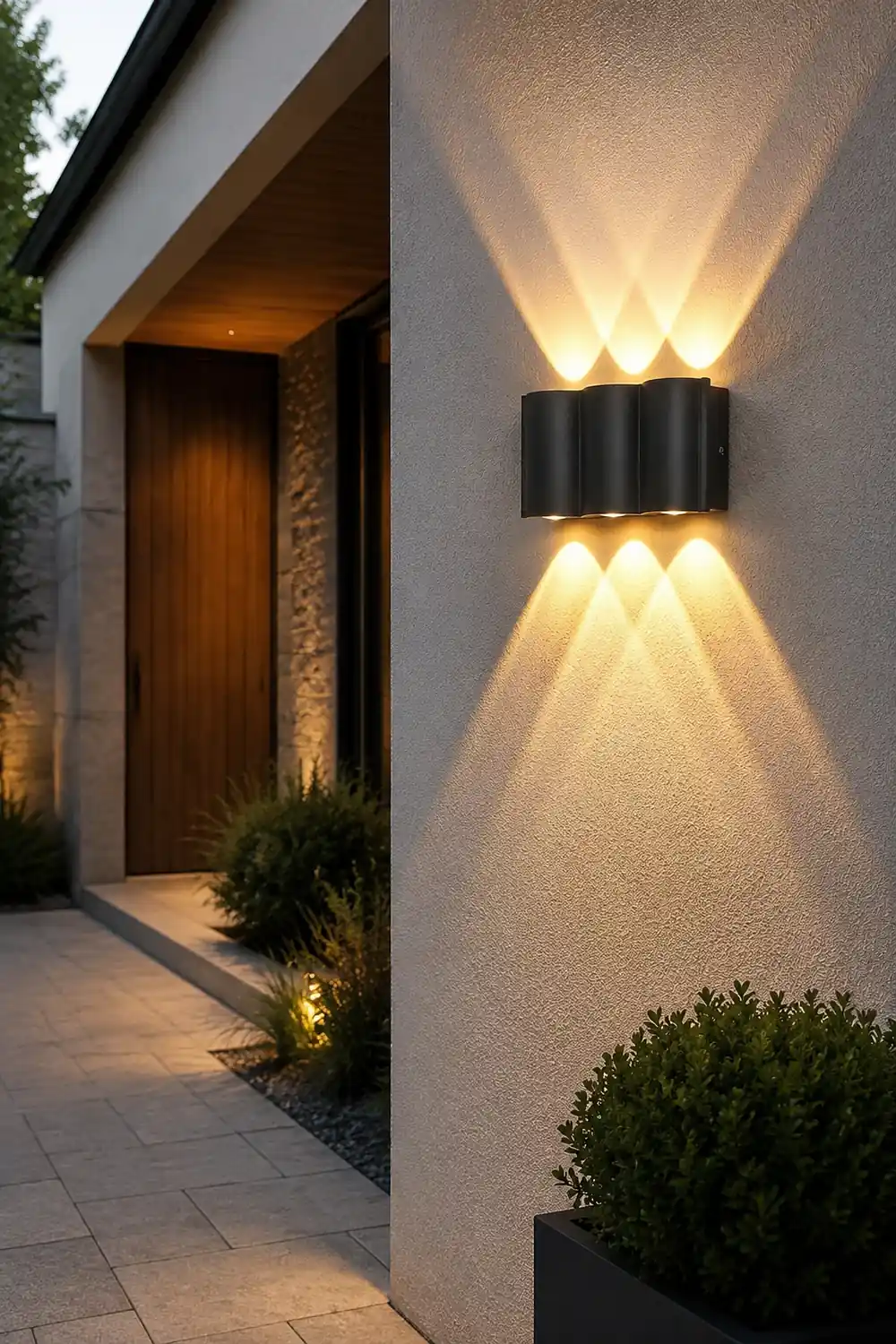 Creative Wave Arc Design Up and Down Lights LED Outdoor Wall Lights Wall Sconces Waterproof - Lumpaz
