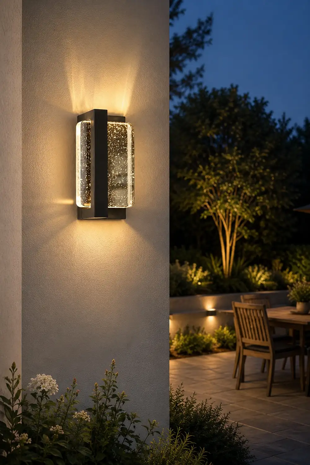Creative Crystal Waterproof Modern Outdoor Wall Lamp Wall Sconce Lighting - Lumpaz