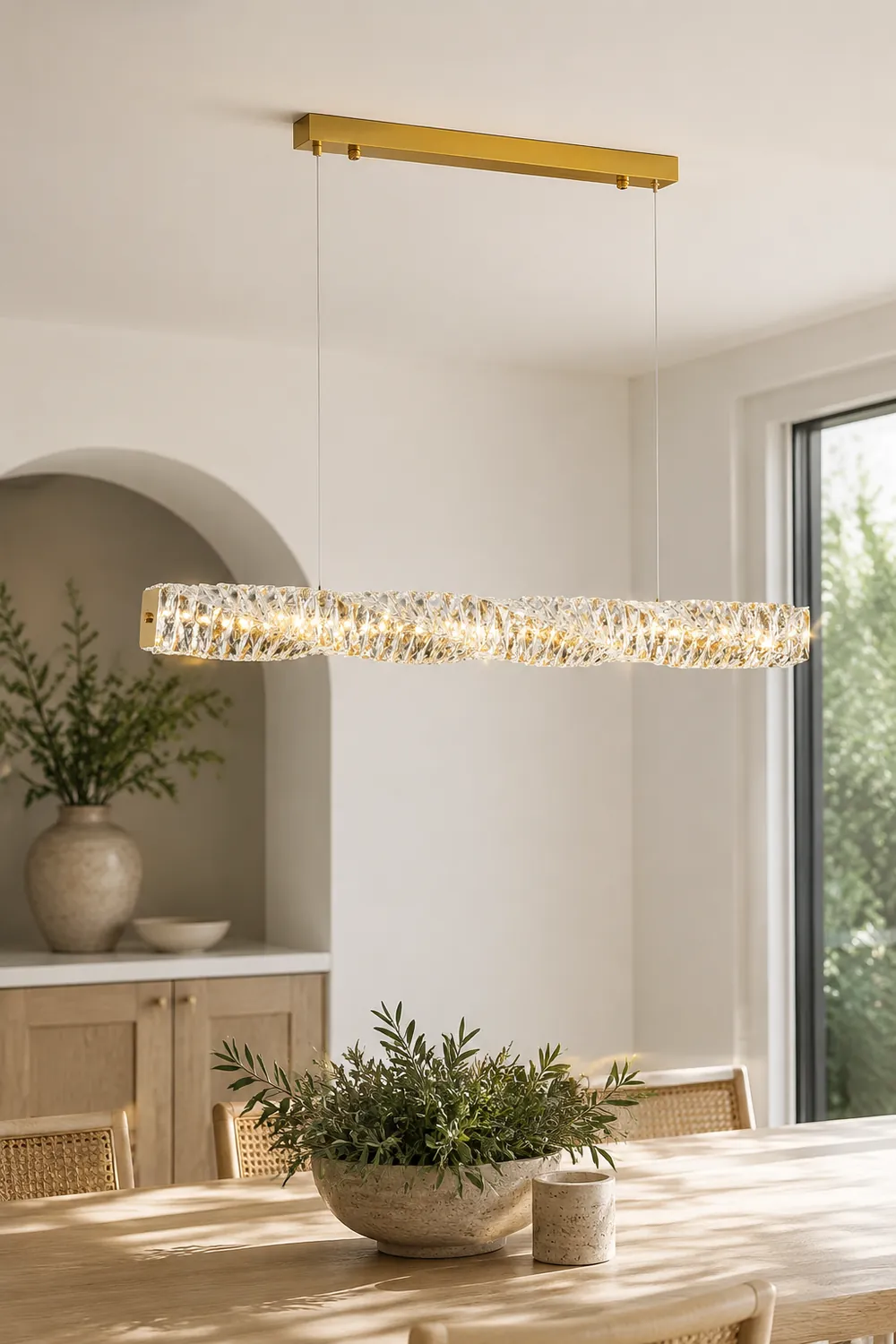 Long Crystal Pendant Lamp - Lumpaz