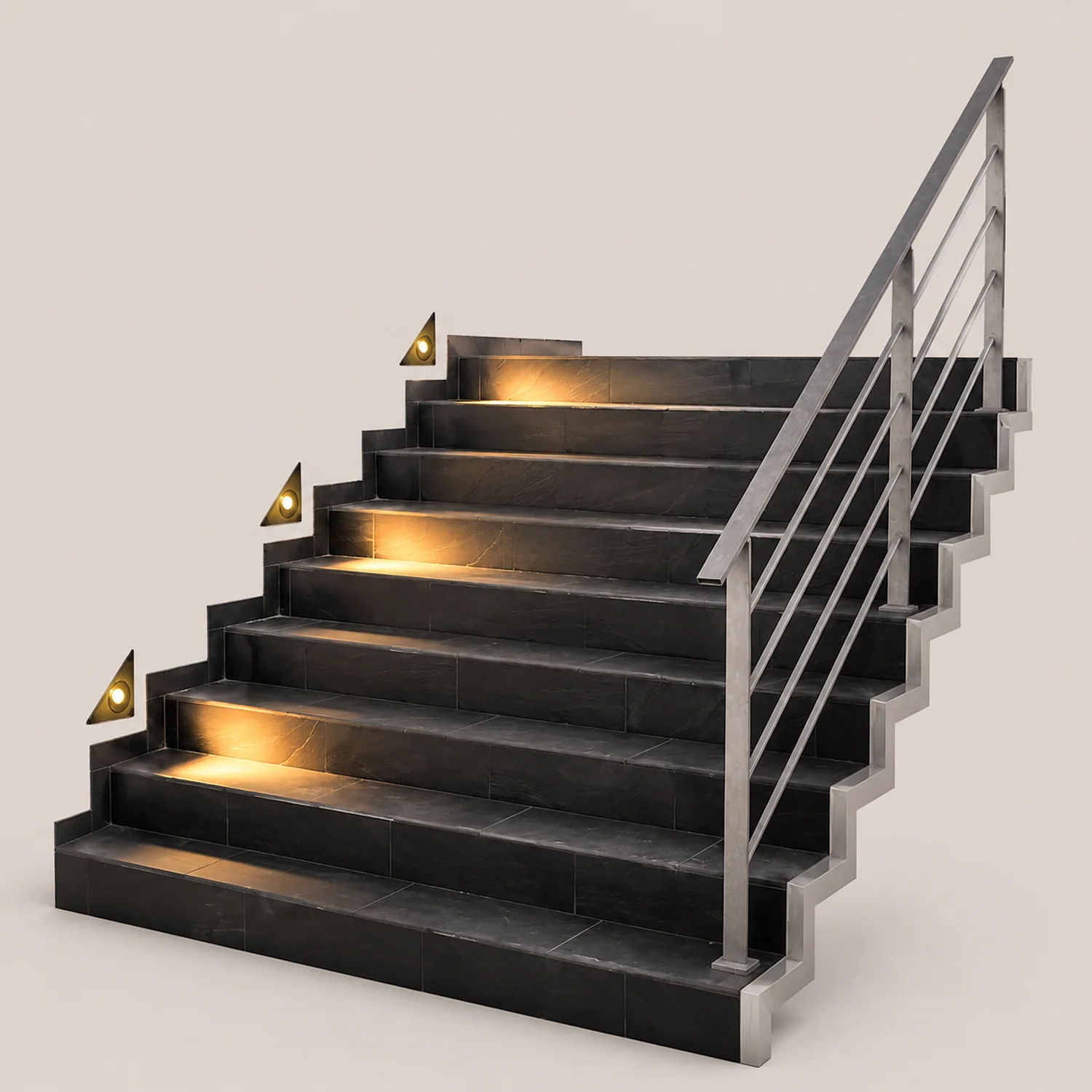 Outdoor LED Embedded Steps Stairs Lights Waterproof for Courtyard Lawn Garden - Lumpaz