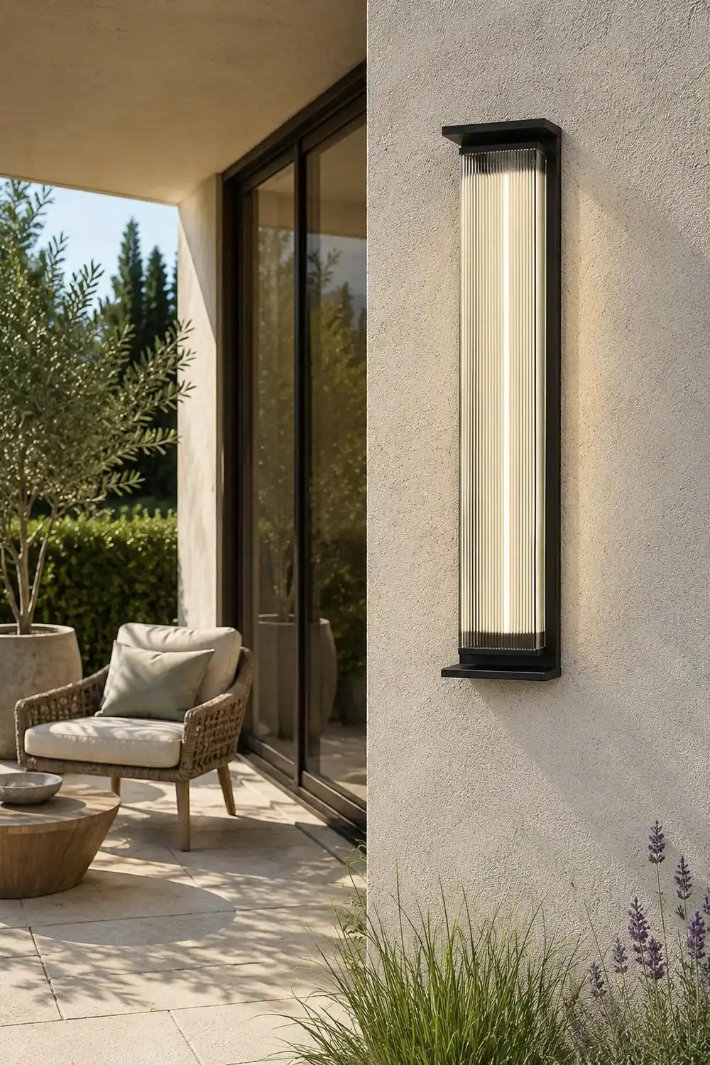 Creative Strip Waterproof Black Modern LED Wall Lamp Outdoor Wall Lights - Lumpaz