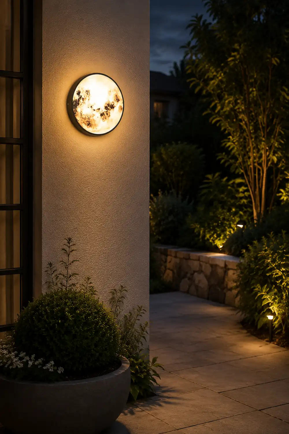 Creative Moon Outdoor Waterproof Garden Light LED Exterior Wall Light - Lumpaz