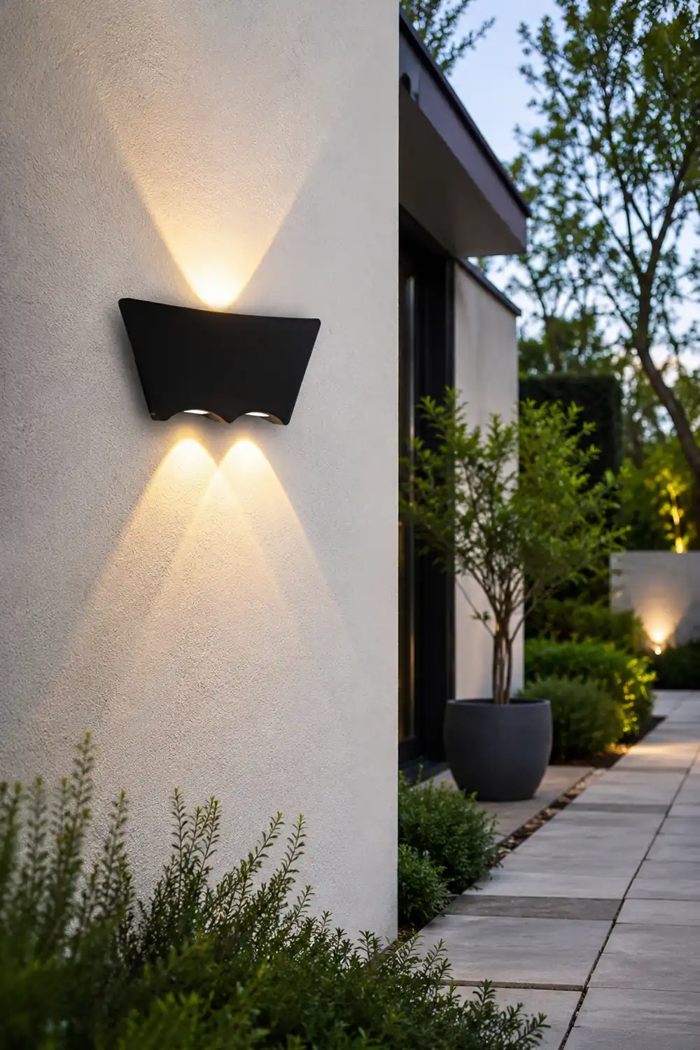 LED Up and Down Lights Waterproof Black Modern Sconce Wall Washer Light - Lumpaz