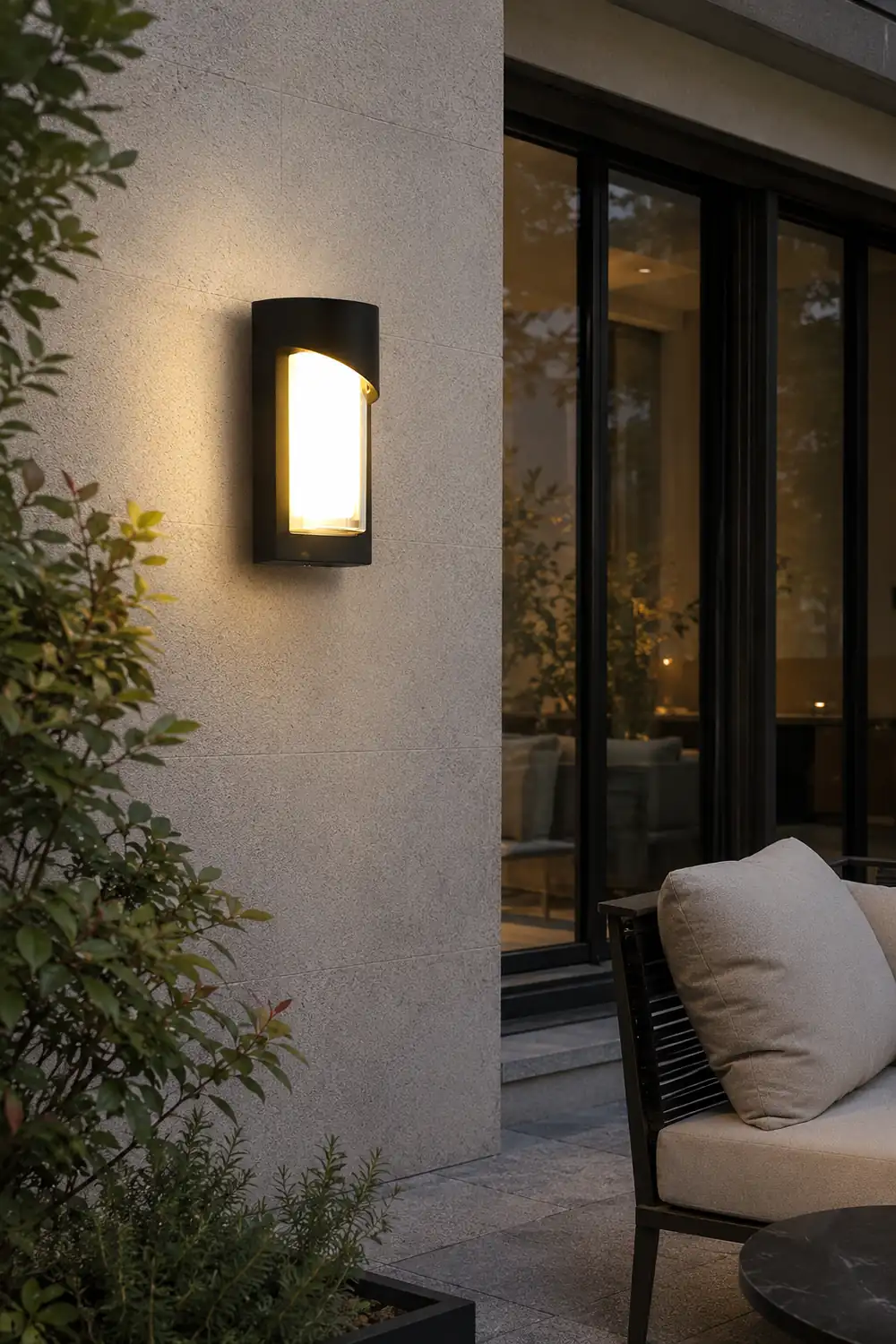 Creative Waterproof LED Black Modern Outdoor Wall Lamp Exterior Lights - Lumpaz