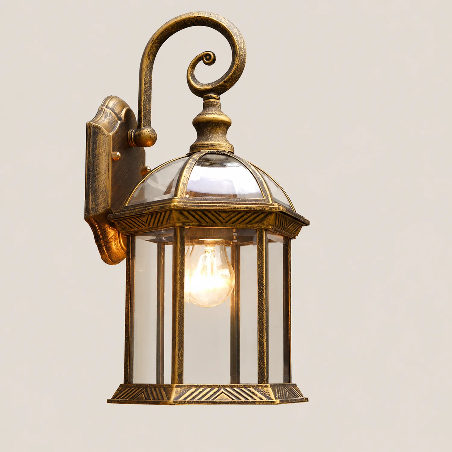 Double-layer Waterproof Glass E27 Vintage Wall Sconce Lighting Wall Lamp - Lumpaz