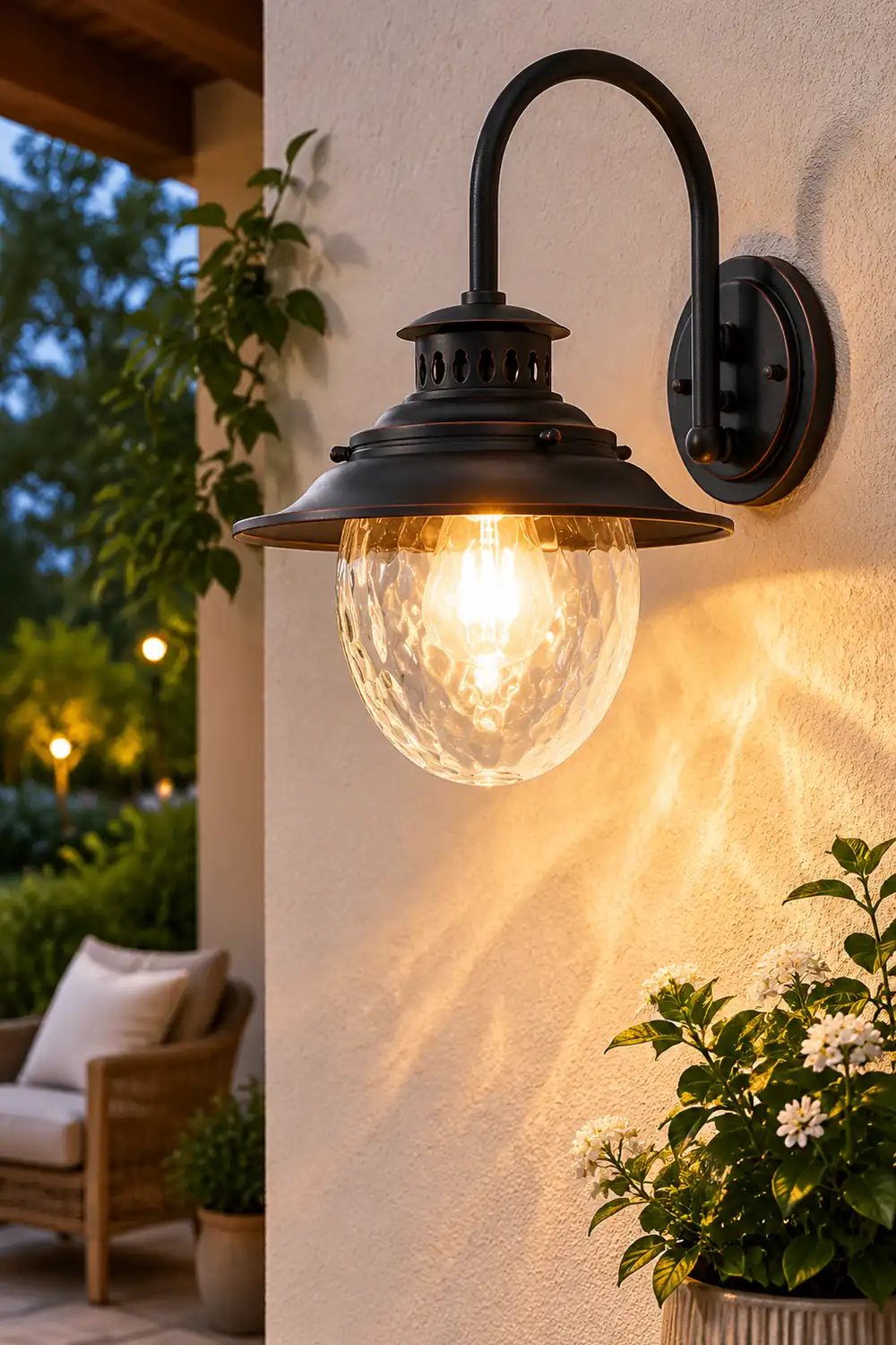 Creative Glass Metal LED Waterproof Modern Outdoor Wall Lamp Wall Sconce Lighting - Lumpaz