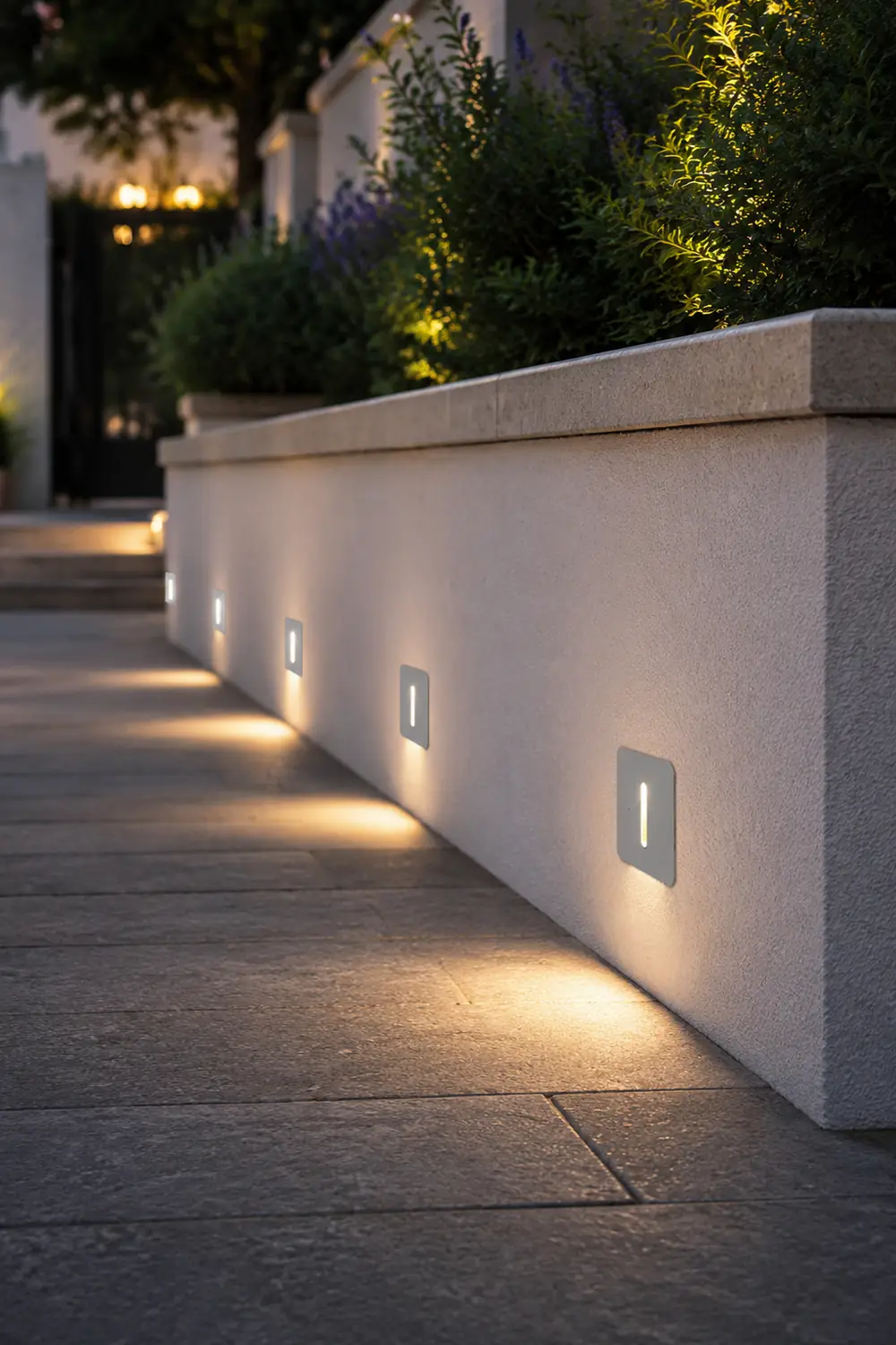 Round Square LED Modern Waterproof Outdoor Step Lights Stairway Sconces - Lumpaz