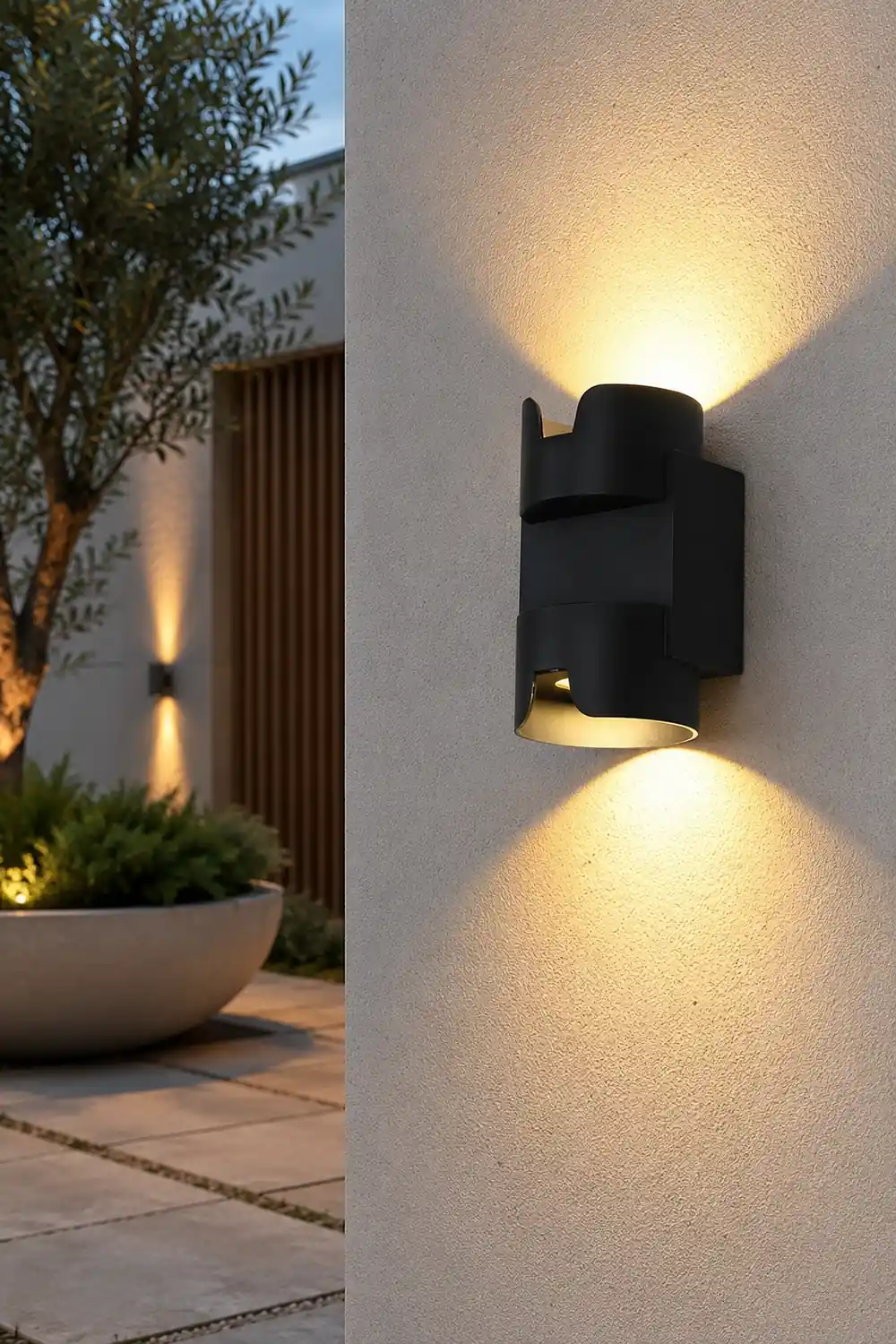 Waterproof Up and Down Light LED Black Modern Wall Washer Light Wall Lamp - Lumpaz