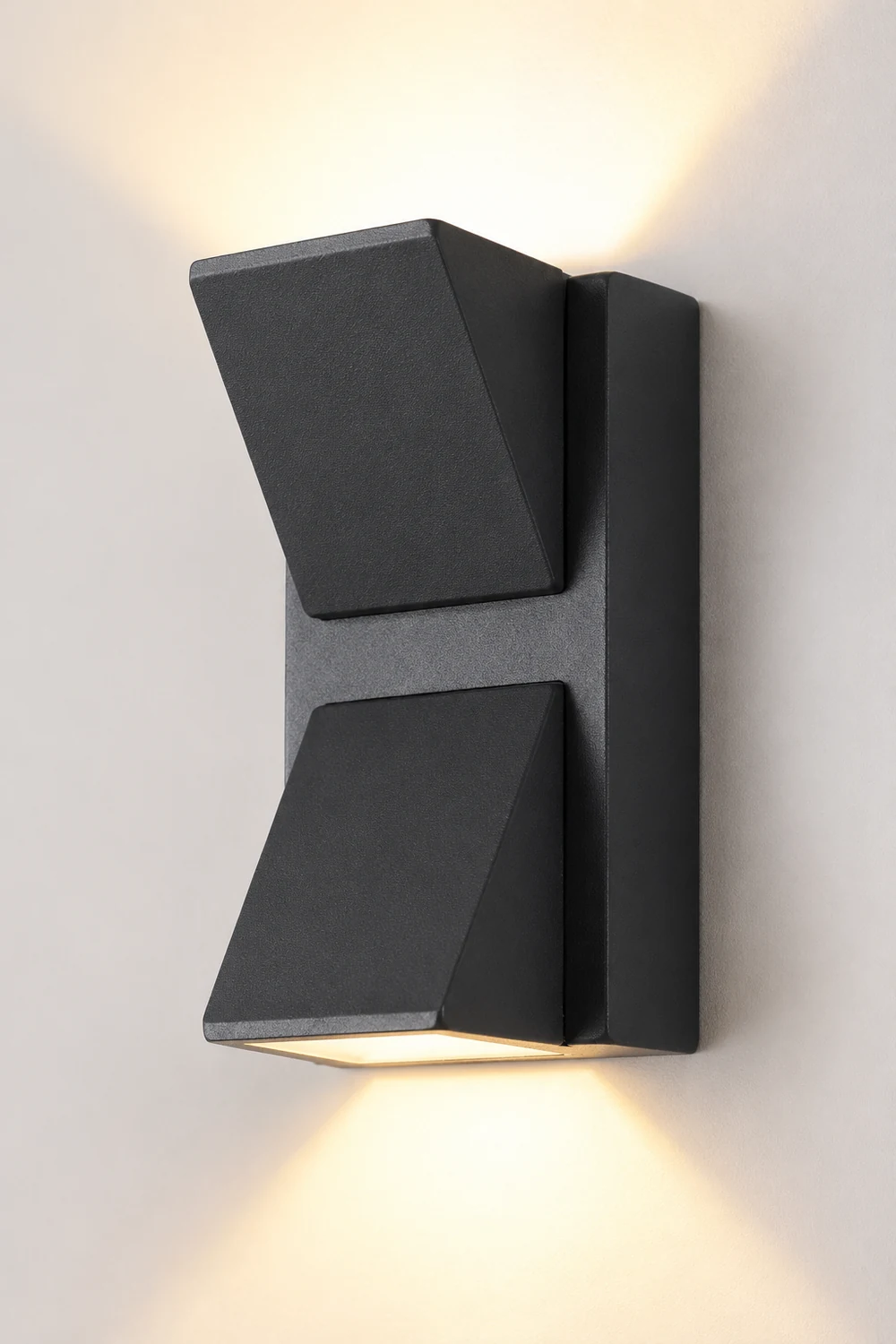Waterproof LED Up And Down Lighting Black Modern Outdoor Wall Lights - Lumpaz
