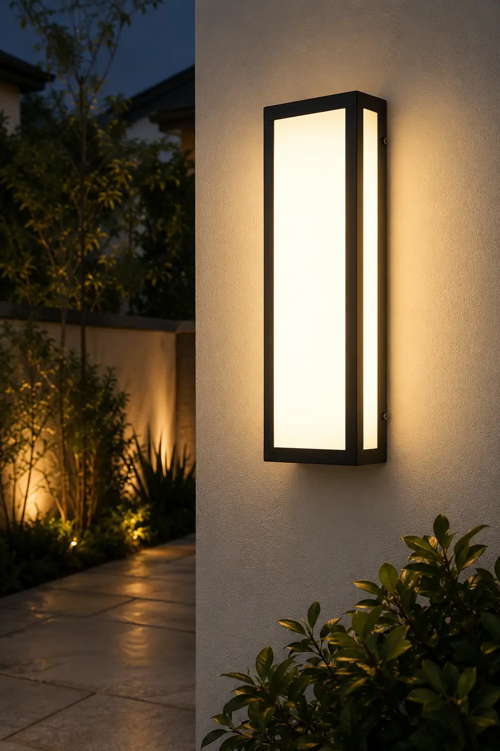 Rectangular LED Waterproof Black Modern Outdoor Exterior Light Wall Lamp - Lumpaz