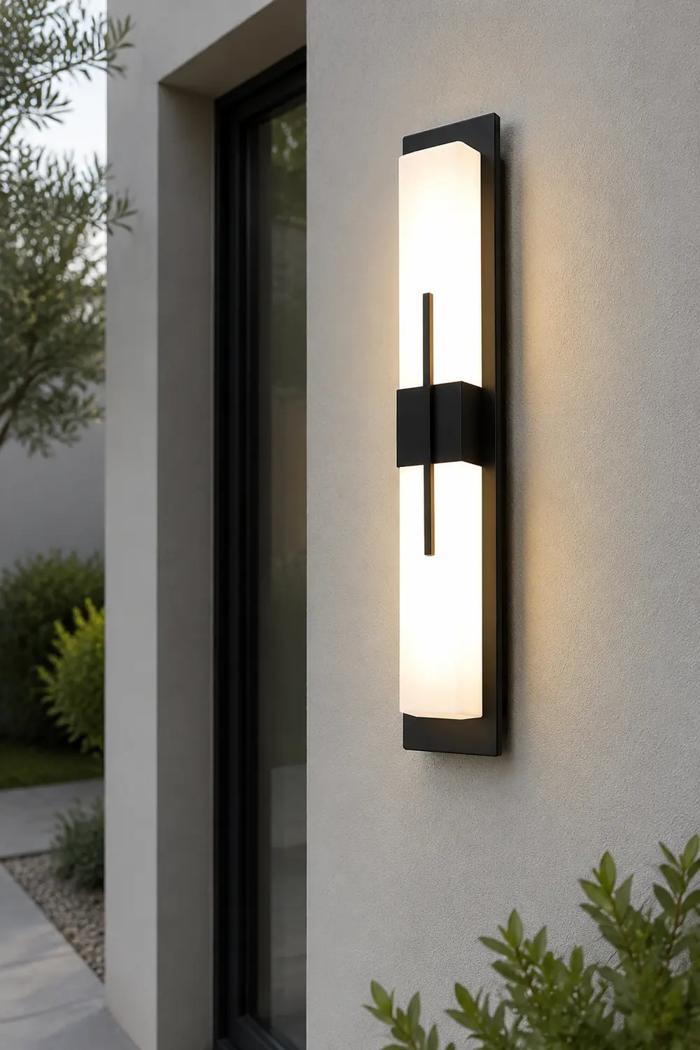 Creative Rectangular LED Waterproof Black Modern Outdoor Wall Lamp - Lumpaz