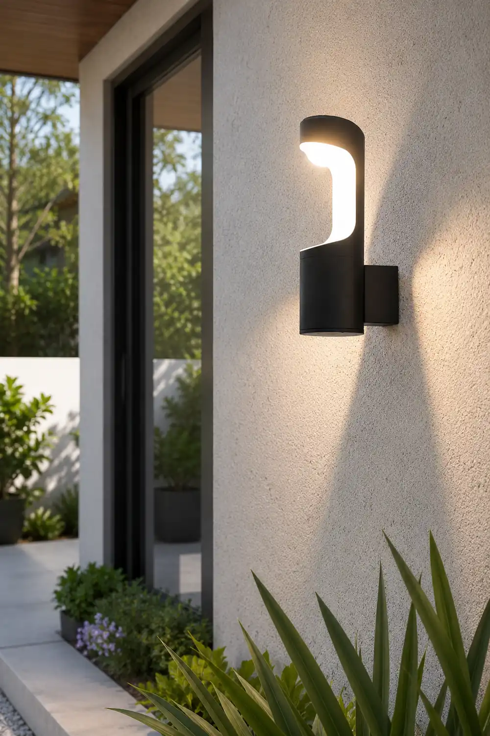 Creative LED Waterproof Black Modern Outdoor Wall Lamp Exterior Lights - Lumpaz