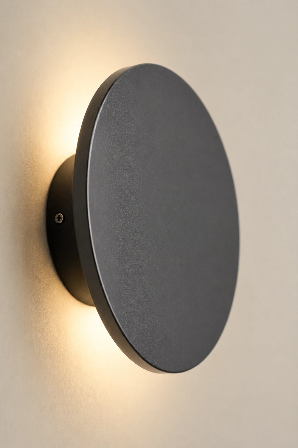 Flat Square Round LED Waterproof Black Modern Outdoor Wall Lights Wall Lamp - Lumpaz