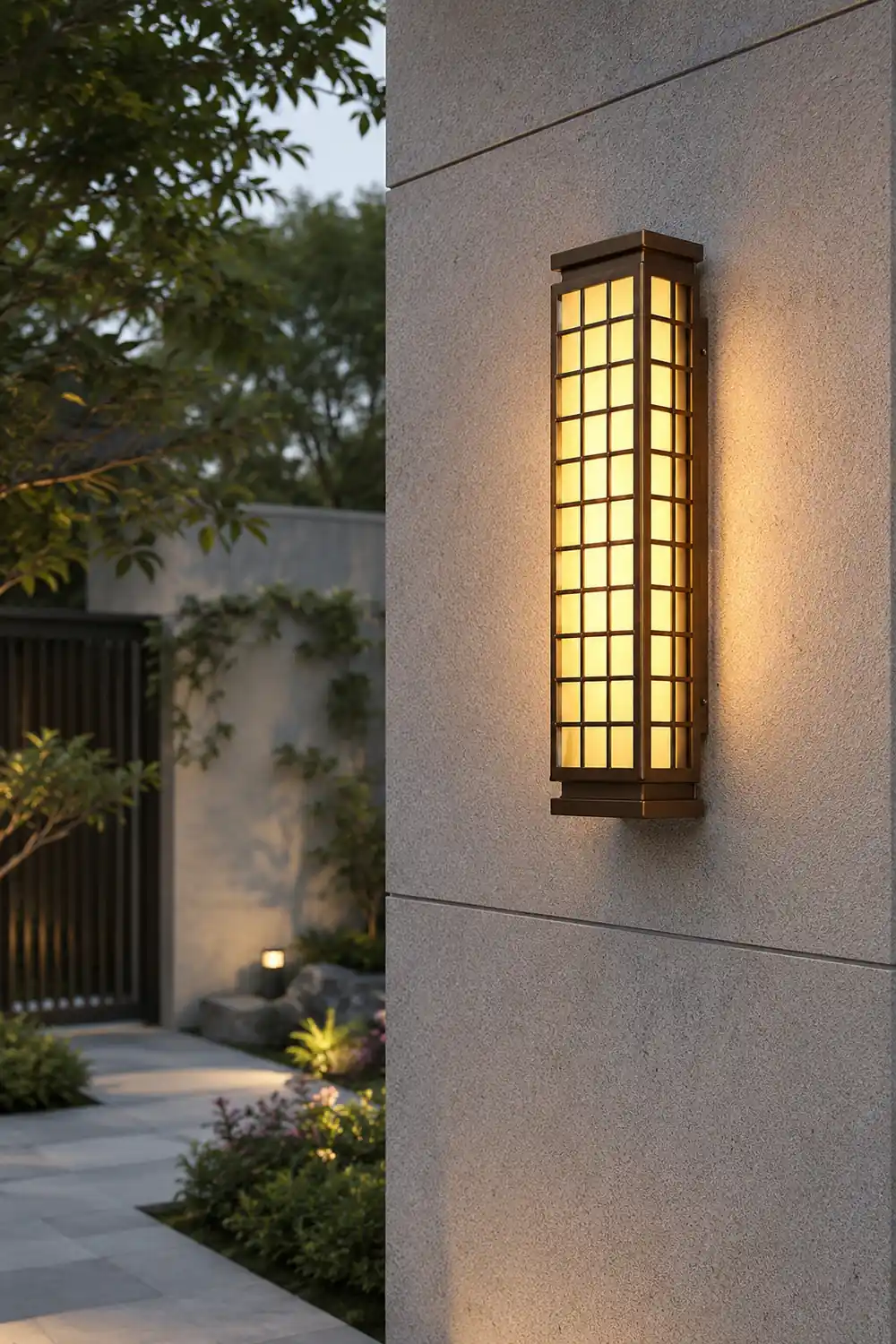 Classic Rectangular T5 Waterproof Vintage Outdoor Wall Lights Fixture - Lumpaz