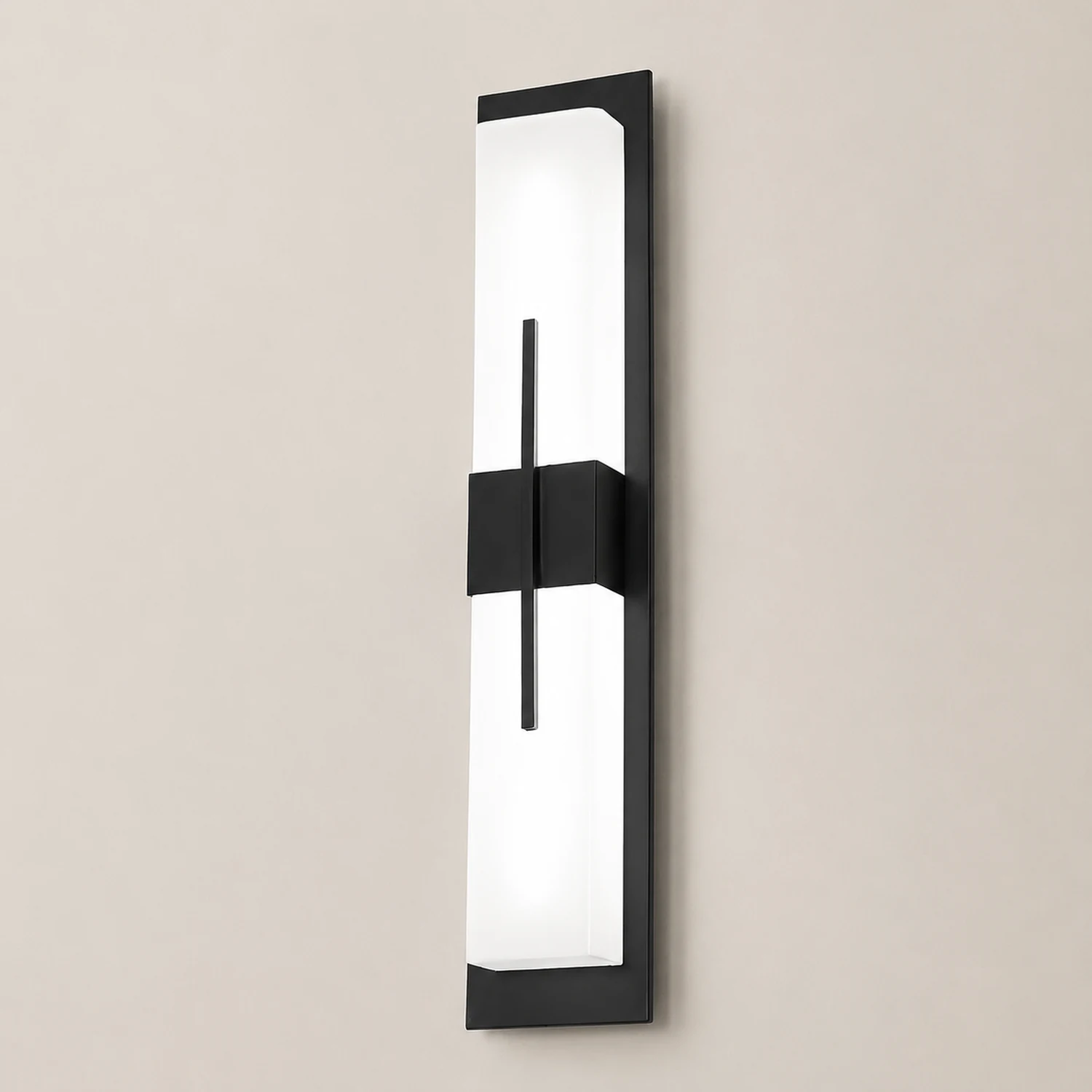 Creative Rectangular LED Waterproof Black Modern Outdoor Wall Lamp - Lumpaz