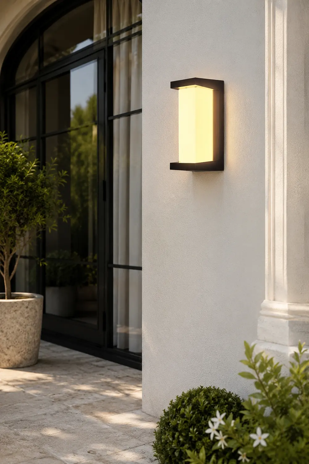 Creative Geometric Waterproof Black Modern Outdoor Wall Lights Wall Lamp - Lumpaz