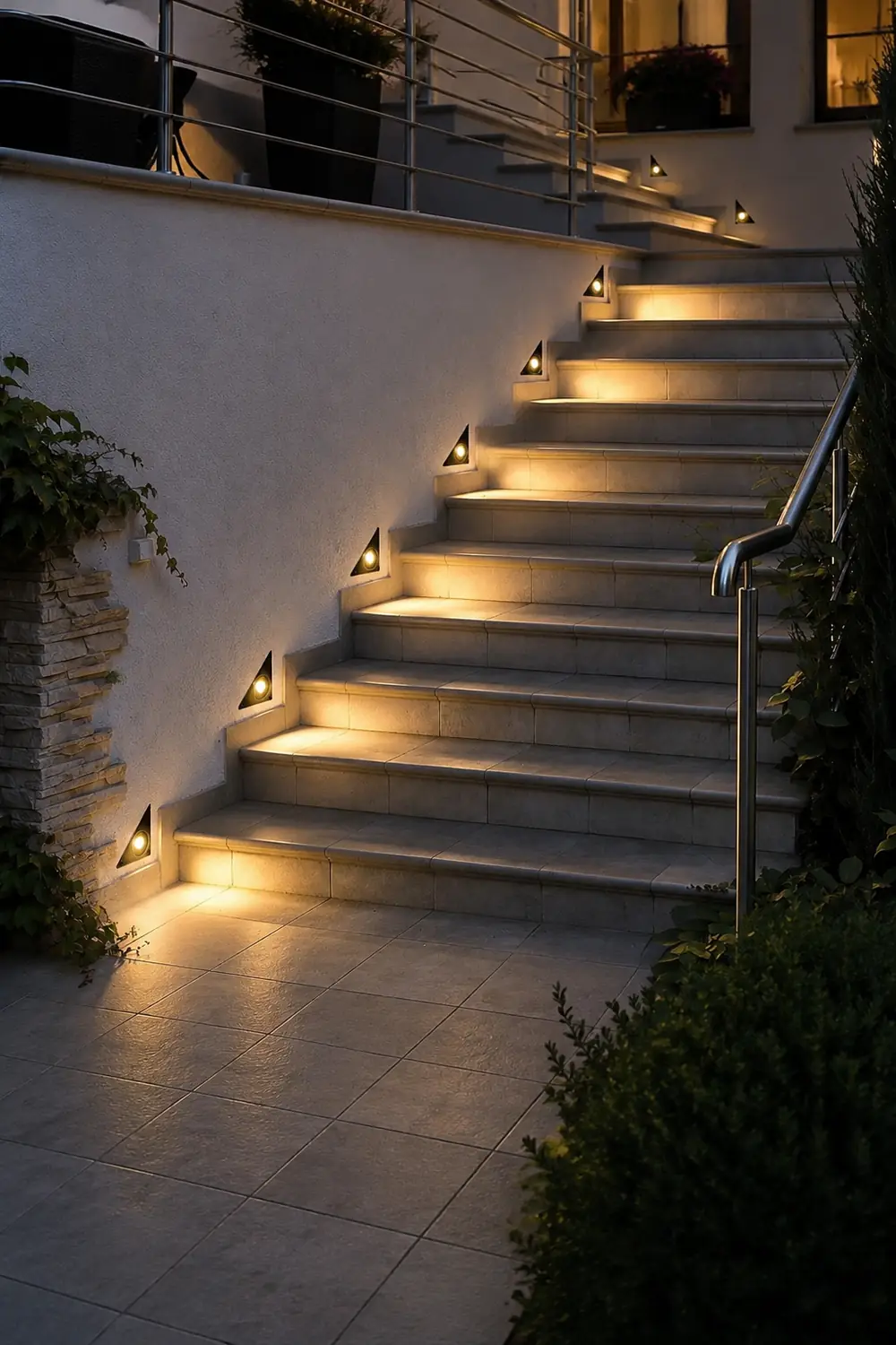 Outdoor LED Embedded Steps Stairs Lights Waterproof for Courtyard Lawn Garden - Lumpaz