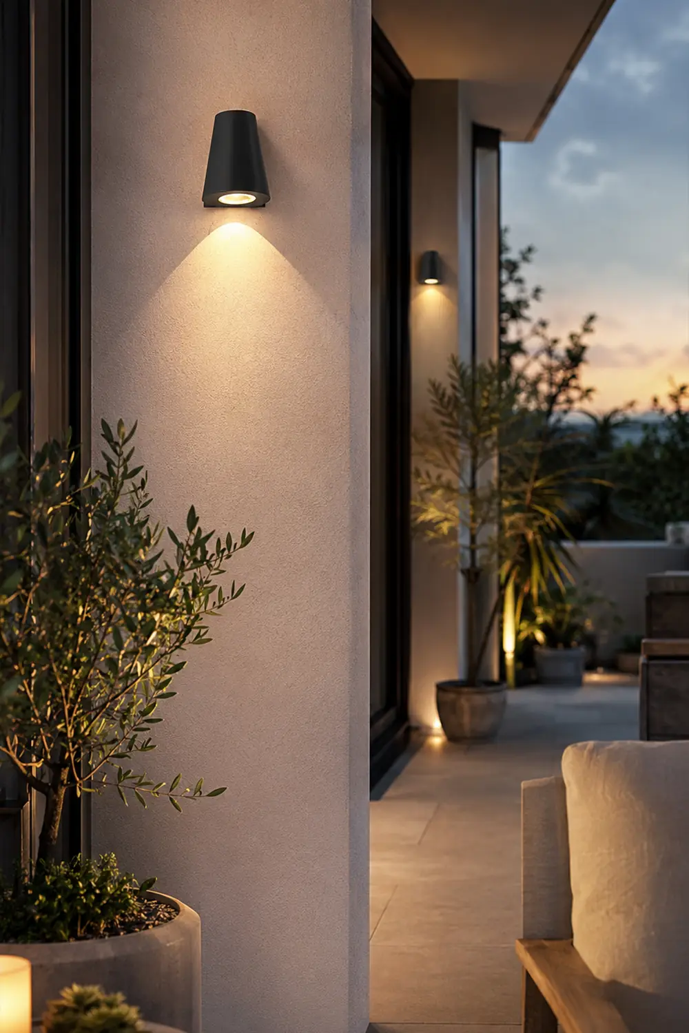 Nordic Minimalist Outdoor LED Waterproof Wall Light for Courtyard Aisle Balcony - Lumpaz