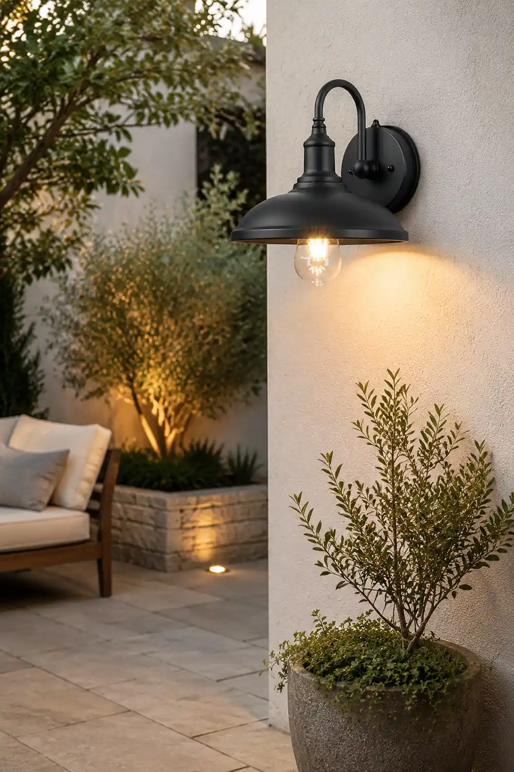 Retro Outdoor Waterproof Induction LED Wall Sconces Balcony Stair Garden Light - Lumpaz