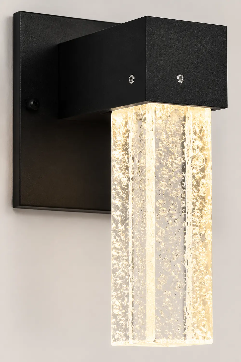 Waterproof LED 10W Crystal Black Modern Outdoor Wall Lamp Exterior Lights - Lumpaz