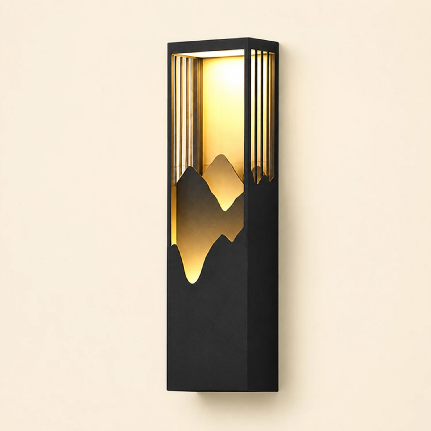 Mountain Scenery LED up Down Lighting Waterproof Solar Wall Lamp Porch Lights - Lumpaz