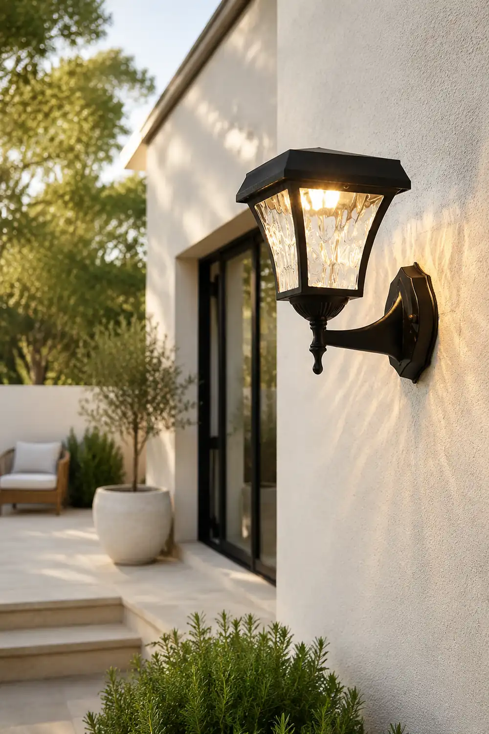 Waterproof LED Smart Touch Switch Modern Outdoor Plug in Wall Sconce Lighting - Lumpaz