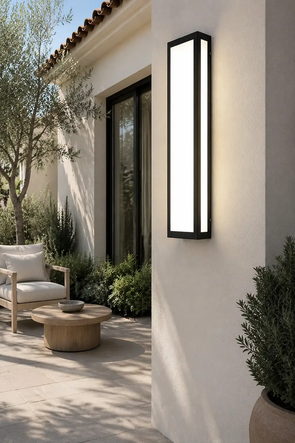 Rectangular LED Waterproof Black Modern Outdoor Exterior Light Wall Lamp - Lumpaz
