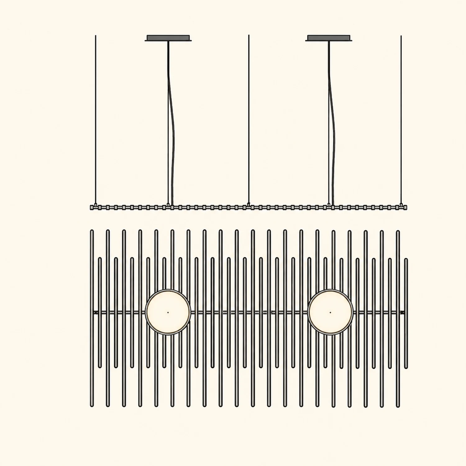 Black Rhythm Collection Chandeliers - Lumpaz